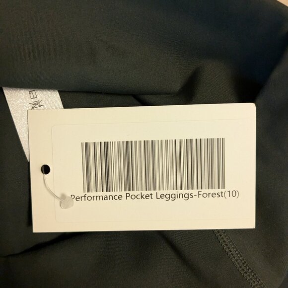 First Health Apparel Performance Pocket Leggings, Forest, Size 10 - Picture 7 of 8